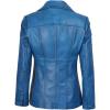 imageBlingsoul Leather Blazer Jacket Women  Leather Car Coats For WomenBitonto  Blazer Sky Blue Wax