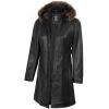 imageBlingsoul Leather Coats For Women  Real Lambskin Long Leather Jacket WomensBlack  Jean Hooded Coat