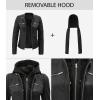 imageBlingsoul Leather Jacket Women  Real Lambskin Womens Leather Jackets with Detachable HoodBlack  Helen Jacket