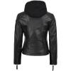 imageBlingsoul Leather Jacket Women  Real Lambskin Womens Leather Jackets with Detachable HoodBlack  Tonja Jacket