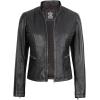 imageBlingsoul Real Leather Jacket Women  Cafe Racer Style Womens Leather JacketsN185  Brown Jacket