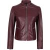 imageBlingsoul Real Leather Jacket Women  Cafe Racer Style Womens Leather JacketsN185  Maroon Wax Jacket