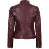 imageBlingsoul Real Leather Jacket Women  Cafe Racer Style Womens Leather JacketsN185  Maroon Wax Jacket