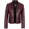 imageBlingsoul Real Leather Jacket Women  Cafe Racer Style Womens Leather JacketsN185  Maroon Wax Jacket