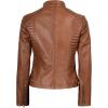 imageBlingsoul Real Leather Jacket Women  Cafe Racer Style Womens Leather JacketsRachel  Brown Jacket