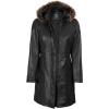 imageBlingsoul Leather Coats For Women  Real Lambskin Long Leather Jacket WomensBlack  Jean Hooded Coat
