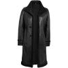 imageBlingsoul Leather Coats For Women  Real Lambskin Long Leather Jacket WomensBlack  Maura Shearling Coat