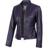 imageBlingsoul Real Leather Jacket Women  Cafe Racer Style Womens Leather JacketsN185  Purple Jacket