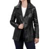 image:imageBlingsoul Leather Blazer Jacket Women  Real Leather Coat For WomensBitonto  Black Jacket