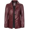 image:imageBlingsoul Leather Blazer Jacket Women  Real Leather Coat For WomensBitonto  Blazer Maroon