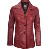 image:imageBlingsoul Leather Blazer Jacket Women  Real Leather Coat For WomensBitonto  Blazer Red