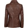 image:imageBlingsoul Leather Blazer Jacket Women  Real Leather Coat For WomensBitonto  Brown Jacket