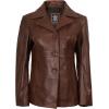 image:imageBlingsoul Leather Blazer Jacket Women  Real Leather Coat For WomensBitonto  Brown Jacket