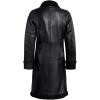 image:imageBlingsoul Womens Long Leather Coat  Real Lambskin Leather Jacket with Shearling Collar Car Coat Style Leather Jacket WomenBlack  Maura Shearling Coat