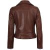 image:imageBlingsoul Classic Asymmetrical Style Leather Jacket Women  Real Lambskin Moto Biker Jacket For WomensAld  Cognac Jacket