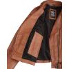 image:imageBlingsoul Classic Asymmetrical Style Leather Jacket Women  Real Lambskin Moto Biker Jacket For WomensAldo  Brown Jacket
