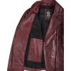 image:imageBlingsoul Classic Asymmetrical Style Leather Jacket Women  Real Lambskin Moto Biker Jacket For WomensMaroon  Ramsey Jacket