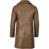 image:imageBlingsoul Genuine Leather Car Coat for Men  Stylish Real Lambskin Long Leather Jacket Mens with Lapel CollarJackson  Brown Car Coat