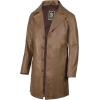 image:imageBlingsoul Genuine Leather Car Coat for Men  Stylish Real Lambskin Long Leather Jacket Mens with Lapel CollarJackson  Brown Car Coat