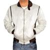 image:imageBlingsoul Quilted Style Lightweight Satin Bomber Jacket MenWhite  Scorpion Jacket
