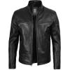 image:imageBlingsoul Real Lambskin Leather Jacket Men  Leather Jackets for MenBlack  Clinton Jacket