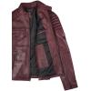 image:imageBlingsoul Real Lambskin Mens Leather Jackets  Cafe Racer Style Premium Leather Jacket MenFelix  Maroon Jacket
