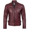 image:imageBlingsoul Real Lambskin Mens Leather Jackets  Cafe Racer Style Premium Leather Jacket MenFelix  Maroon Jacket