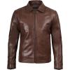 image:imageBrown Leather Jacket Men  Black Real Lambskin Mens Leather JacketCognac  Wick Jacket