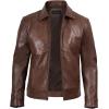 image:imageBrown Leather Jacket Men  Black Real Lambskin Mens Leather JacketCognac  Wick Jacket