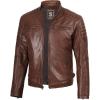 image:imageBlingsoul Real Lambskin Mens Leather Jackets  Cafe Racer Style Premium Leather Jacket MenFelix  Cognac Wax Jacket