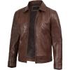 image:imageBrown Leather Jacket Men  Black Real Lambskin Mens Leather JacketCognac  Wick Jacket