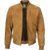 image:imageBlingsoul Leather Jacket Men Black and Brown Leather Jackets For MenLight Brown  Adamsville Suede Jacket