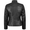image:imageBlingsoul Real Caf Racer Leather Jacket Women  Moto Style Lambskin Leather Jacket for WomenCarrie  Black Jacket