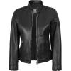 image:imageBlingsoul Real Caf Racer Leather Jacket Women  Moto Style Lambskin Leather Jacket for WomenCarrie  Black Jacket