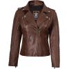 image:imageBlingsoul Bomber Leather Jacket Women  Real Lambskin Womens Leather Jackets With Detachable HoodBagheria  Cognac Jacket