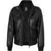 image:imageBlingsoul Bomber Leather Jacket Women  Real Lambskin Womens Leather Jackets With Detachable HoodEdinburgh  Black Jacket
