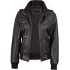 image:imageBlingsoul Bomber Leather Jacket Women  Real Lambskin Womens Leather Jackets With Detachable HoodEdinburgh  Dark Brown Jacket