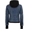 image:imageBlingsoul Hooded Leather Jacket Women  Real Lambskin Womens Leather Jackets with Detachable HoodBlue Distressed Washed  Betty Jacket