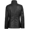 image:imageBlingsoul Leather Car Coats for Womens  Black Brown Real Long Leather Jacket WomenErin  Black  Cognac Leather Coat