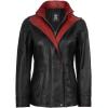image:imageBlingsoul Leather Car Coats for Womens  Black Brown Real Long Leather Jacket WomenErin  Black  Red Leather Coat