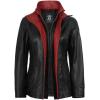 image:imageBlingsoul Leather Car Coats for Womens  Black Brown Real Long Leather Jacket WomenErin  Black  Red Leather Coat