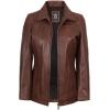 image:imageBlingsoul Leather Car Coats for Womens  Black Brown Real Long Leather Jacket WomenMarsha  Cognac Leather Jacket