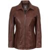 image:imageBlingsoul Leather Car Coats for Womens  Black Brown Real Long Leather Jacket WomenMarsha  Cognac Leather Jacket