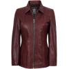 image:imageBlingsoul Leather Car Coats for Womens  Black Brown Real Long Leather Jacket WomenMarsha  Maroon Leather Jacket