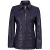 image:imageBlingsoul Leather Car Coats for Womens  Black Brown Real Long Leather Jacket WomenMarsha  Purple Wax Leather Jacket