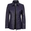 image:imageBlingsoul Leather Car Coats for Womens  Black Brown Real Long Leather Jacket WomenMarsha  Purple Wax Leather Jacket