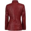 image:imageBlingsoul Leather Car Coats for Womens  Black Brown Real Long Leather Jacket WomenMarsha  Red Wax Leather Jacket