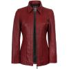 image:imageBlingsoul Leather Car Coats for Womens  Black Brown Real Long Leather Jacket WomenMarsha  Red Wax Leather Jacket