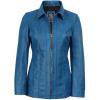 image:imageBlingsoul Leather Car Coats for Womens  Black Brown Real Long Leather Jacket WomenMarsha  Vivid Blue Wax Leather Jacket