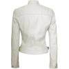 image:imageBlingsoul Leather Jacket Women  Quilted Cafe Racer Style Womens Leather JacketsJohnson  Off White Leather Jacket